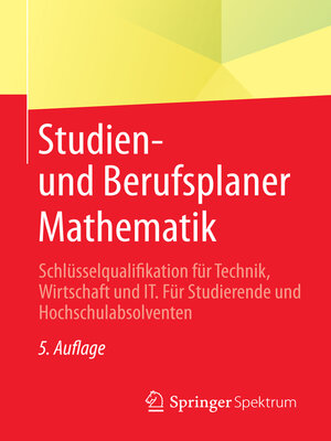 cover image of Studien- und Berufsplaner Mathematik